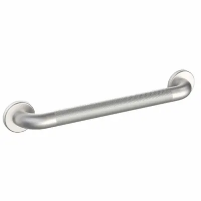 WINGITS Wall Grab Bar: Straight, 36 in Lg, 1 1/2 in Dia, Stainless Steel, Satin - Anti-Microbial Grab Bars