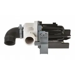 The WHIRLPOOL W10409079 is a drain pump assembly used in washing machines and dryers to remove water during the drain cycle. It is an OEM replacement part that ensures proper water evacuation.