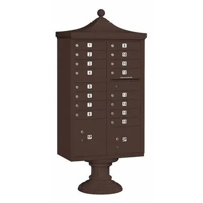 SALSBURY INDUSTRIES Cluster Box Unit: CBU, 18 Doors, Horizontal, 71 3/4 in H x 31 in W x 18 1/2 in D - Multi-Unit Mailboxes