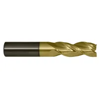 CLEVELAND Corner Radius End Mill: Carbide, ZrN Coated, 3 Flute, 3/8" Mill Dia, 1/2" LOC, 0.015" Rad (MPN C84160)
