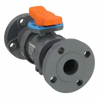 HAYWARD FLOW CONTROL Manual Two-Way Ball Valve: 1 1/2 in, PVC, Straight, Class 150 Flange (MPN TBH1150A0FE0000)