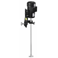 DAYTON Drum Mixer: 115/230V AC, 32 in Shaft, Side, Clamp, TEFC, Single-Phase Phase, 2 Blades