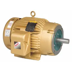 Totally enclosed fan-cooled AC motor rated 20 hp, 1,770 RPM at 60 Hz. Operates on 460V AC with full load current of 52.0/48.0/24.0 A. C-Face with rigid base mount allows direct coupling to pumps, fans, conveyors, and compressors in continuous-duty industrial applications.