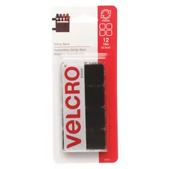 Pre-cut hook-and-loop square made of nylon, measuring 7/8 in by 7/8 in. Suitable for light-duty bundling, cable management, signage attachment, or small-panel securing in industrial and commercial settings.