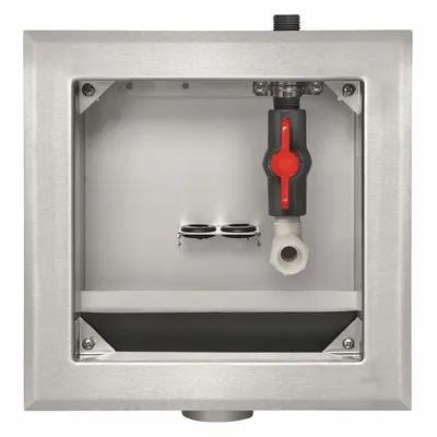 GUY GRAY Outlet Box: 1/2 in FPT, 1/4 in Turn, Center, 8.63 in Box Wd - Dialysis Supply Valve Outlet Boxes