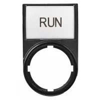 Legend Plate: 22 mm Panel Mounting Size, Rectangular, 1 7/16 in Overall Ht x 2 in Overall Wd (MPN M22S-ST-GB7)