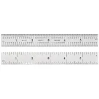 STARRETT Steel Rule: C404R-72, 6 ft, 0.1 in Thick, 1/64 in, Chrome, Black, Rigid, Satin, SAE, Rule