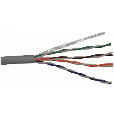 CAROL Category Cable: 100 ft Cable Lg, 24 AWG, Plenum, Blue, PVC, Std, CP5.30.07 - Category 5e Cable