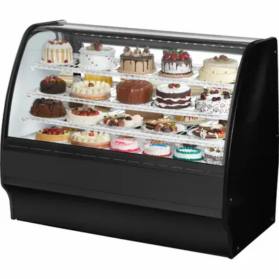 TRUE REFRIGERATION TGM-R-59-SC/SC-B-W Curved Glass Display - Curved Glass Display Refrigerator Merchandisers