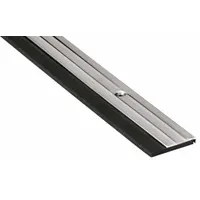 PEMKO Door Sweep: Stainless Steel, 48 in Lg, 3/16 in Wd, Black (MPN 321SSN48)