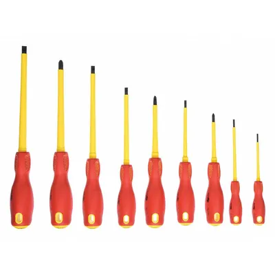 WESTWARD Insulated Screwdriver Set: 1-10 Pieces, 9 Pieces - Insulated Screwdriver Sets