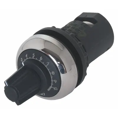 EATON Potentiometer: 22 mm Panel Mounting Size, 1,000 ohm Max Resist Rating - Potentiometers with Dial Plates & Operators