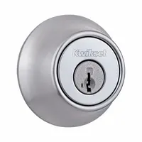KWIKSET Single Cylinder Deadbolt: Cylindrical, 1 3/4 in Door Thick - Max, Chrome (MPN 660-26D-SMT-RCAL-RCS/5303-K3)
