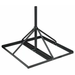 This non-penetrating roof mount provides a stable base for antennas and satellite dishes without compromising the roof membrane. It accommodates a 30-inch mast with 1.66-inch outer diameter and is suitable for standard-duty installations on flat roofs.