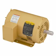 Open drip proof (ODP) enclosure with rigid base mounting. 2 hp, 1775 RPM, 230/460V AC, 60 Hz, full load current 5.8/2.9 A. Suitable for pumps, fans, conveyors, and compressors in industrial environments where drips or splashing liquids may occur.