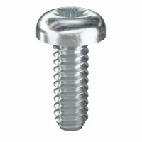 Machine Screw: #4-40 Thread Size, 5/16 in Lg, Steel, Zinc-Plated, Pan, Torx®/Star, 100 PK (MPN 480120)