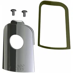 Plastic window repair kit for HyTronic® Series electronic faucets. Includes gasket. Overall length 4 7/8 in. Restores sensor housing seal to prevent moisture ingress.