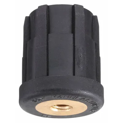 S & W Tube End Leveling Mount: Round, Nylon, 3/8"-16 Thread Size, 1,500 lb Capacity - Tube End Leveling Mounts without Feet