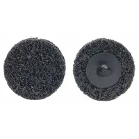 This 2-inch diameter disc is designed for coating removal and surface preparation on all metals. It features aluminum oxide abrasive in an extra coarse grade. Typical applications include stripping paint, rust, and surface contaminants during metal finishing operations