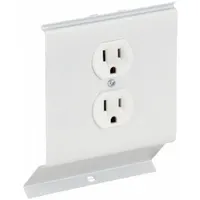 DAYTON Receptacle, Duplex: 120V AC, Residential Baseboard Heaters, Provides 120V Outlet, White (MPN 3UG89)
