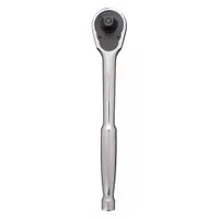 WESTWARD Hand Ratchet: Pear, Reversible, 10 in Overall Lg, Chrome, 5° Min Arc Swing (MPN 4YP75)