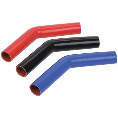 FLEXTECH Elbow Hose: 2 3/4 in Hose Inside Dia., 20 in Hose Lg, Blue, Silicone - Silicone SAE J20 45° Elbow Heater Hoses