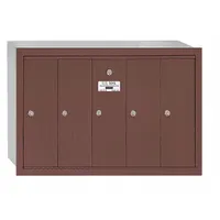Mailbox: 4B+, 5 Doors, Vertical, 19 in H x 29 3/4 in W x 7 1/2 in D, Recessed Mounting, Lockable (MPN 3505ZRU)