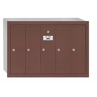 SALSBURY INDUSTRIES Mailbox: 4B+, 5 Doors, Vertical, 19 in H x 29 3/4 in W x 7 1/2 in D, Recessed Mounting - Multi-Unit Mailboxes