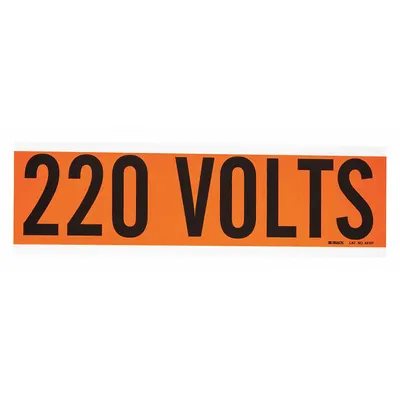 BRADY Self-Stick Vinyl Conduit and Voltage Marker - Self-Stick Vinyl Conduit and Voltage Markers
