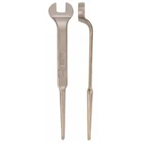 AMPCO Spud Wrench: Aluminum Bronze, Natural, 18 mm Head Size, 7/8 in Offset, 7/16 in Head Thick (MPN W-2218)