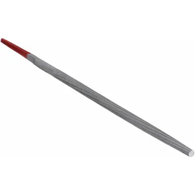 SIMONDS Machinists File: Round, Double-Cut, Double Edge Cut, Smooth Cut, 4 in Lg without Tang - Double-Cut Round Files