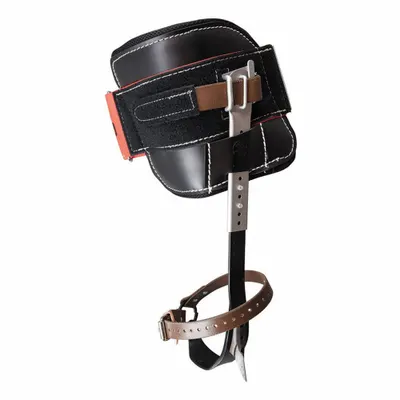 KLEIN TOOLS Pole Climbers: Steel, Leather, 15 in Climber Lg Min, 19 in Climber Lg Max - Pole-Climber Kits