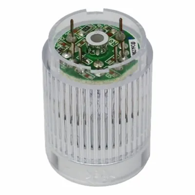 PATLITE Tower Light Module: Steady, 24V DC, White, 25 mm Overall Dia, 30 mm Overall Ht - Steady Light Modules
