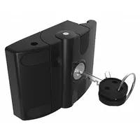Slide Door Latch - Locking: 96 mm x 31.6 mm x 78 mm, 15 Series/40 Series/45 Series, Black, Aluminum (MPN 957415)