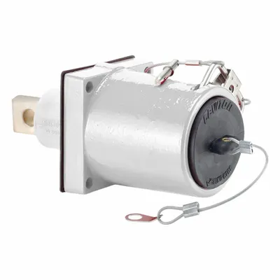 LEVITON Single Pole Receptacle: White, Straight 45° Clevis Pin Mating - Receptacles with Bus Bar Terminations