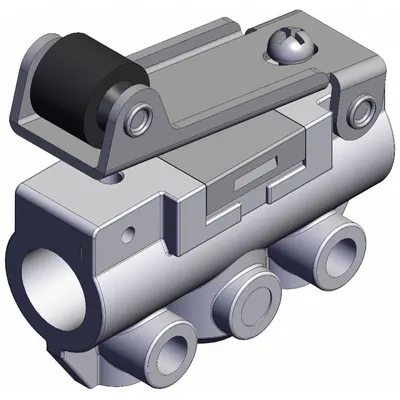 SMC Shuttle Valve: VM100 Series, Roller Actuator, 3 Ports, 1/8 in BSPP - VM Series Manual Air Control Valves