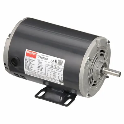 Dayton General Purpose Motor: Rigid Base Mount, Open Drip Proof, 1/3 hp, 230/460V AC - Rigid Base 3-Phase General Purpose AC Motors