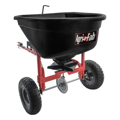 AGRI-FAB Tow-Behind Spreader: 110 lb Capacity, 10 ft Spread Wd, Polyethylene Hopper - Tow-Behind Spreaders