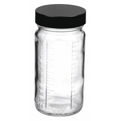 OEM Mixing/Storage/Sampling Bottle: 120 mL - Clear Wide Mouth Round Glass Lab Bottles