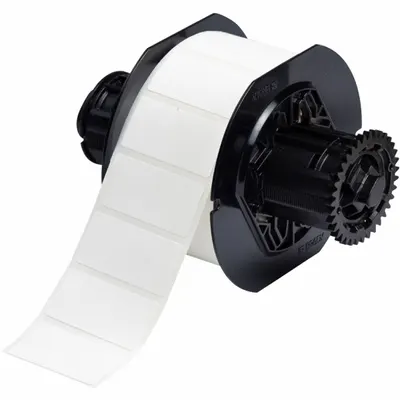 BRADY B33-137-427AW Wraparound Label, 1 in x 2 in, Vinyl, White Matte - Brady Precut Label Rolls