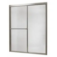 FOREMOST Shower Door: 44 in Min. Door Wd, 48 in Max. Door Wd, 70 in Overall Ht, Rain Tempered Glass (MPN TDSS4870-RN-BN)