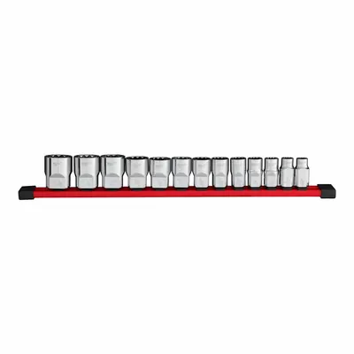 MILWAUKEE Socket Set - SAE 12pt: 1/2 in Drive Size, Small Set (0-50 pieces) Set Size - SAE Impact Socket Sets