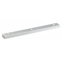 Aluminum filler plate measuring 22 inches long, 1 1/4 inches wide, and 5/8 inches high. Used to fill gaps or align components in industrial rack or enclosure systems. Compatible with DYNALOCK Model 3002