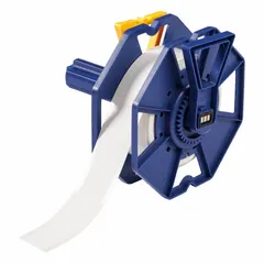 This continuous label roll is made of white matte polyester with an inkjet print-receptive coating, designed for indoor and outdoor use. It measures 1 1/8 inches by 150 feet and is compatible with the Brady J7300 printer series. Typical applications include asset tracking, identification, and labeling in industrial facilities.