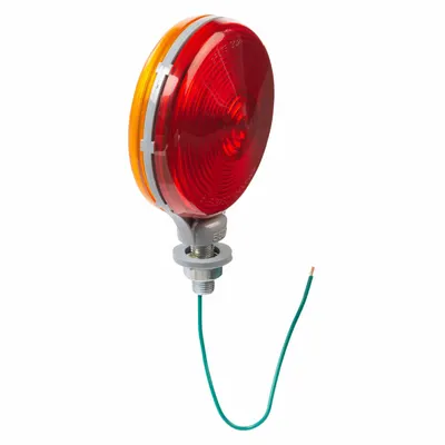 GROTE 55220 Stop, Turn & Tail Combination Light, Amber/Red, Round, Pedestal - Stop, Turn & Tail Combination Lights