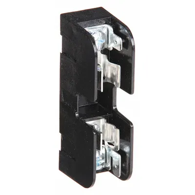 MERSEN Fuse Block: Open Block Design, 1 Pole, 600 V AC, Pressure Plate - Fuse Blocks for Midget Fuses