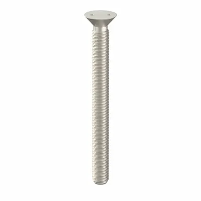 TAMPER-PRUF SCREW Tamper Resistant Screw: #10-32 Thread Size, 2 in Lg, Stainless Steel, Plain - Flat Head Tamper-Resistant Machine Screws