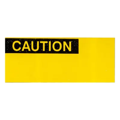 BRADY Inspection Label: 1 1/2 in Wd, 5/8 in Ht, Black/Yellow, Rectangle, Matte - Safety