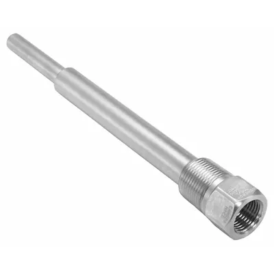 ASHCROFT Threaded Thermowell: Stainless Steel, For 21 in Stem Lg - Stepped-Shank Threaded Thermowells