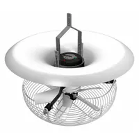 MULTIFAN Ceiling Fan: 3,120 cfm Airflow, 16 in Blade Dia, Variable Speeds, 460V AC, Three Phase (MPN T6D40K4M81160)